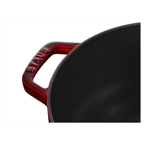 STAUB Cocotte Lily Pattern 24 cm Granaattiomena Bordeaux