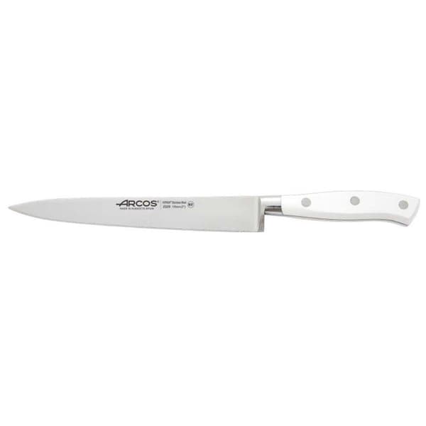 Solefileter - ARCOS - Riviera - 17 cm - Fleksibelt blad - Rustfrit stål Vit, Silver