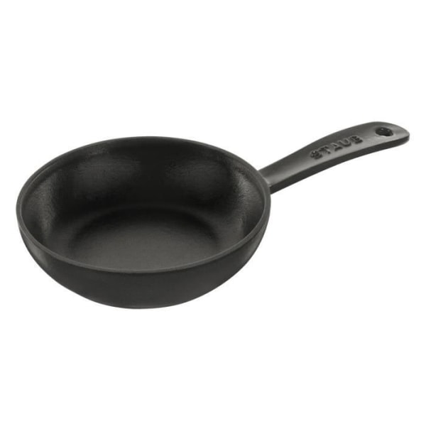 Valurautapannu - STAUB - 16 cm - Musta - Induktiokelpoinen - Kestävä ja naarmuuntumaton Svart