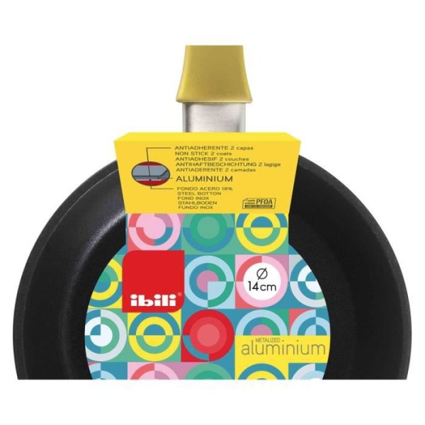 Tarttumaton paistinpannu - IBILI - MiniAlu - 14 cm - Alumiini - Täysinduktio 6 ljusa färger