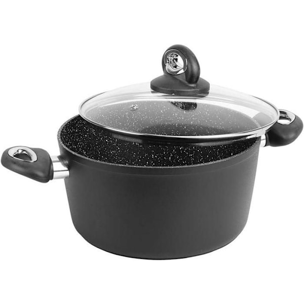 Kastrull - IBILI - Natura - 20 cm - Non-stick sten - Induktionskompatibel - Glaslock