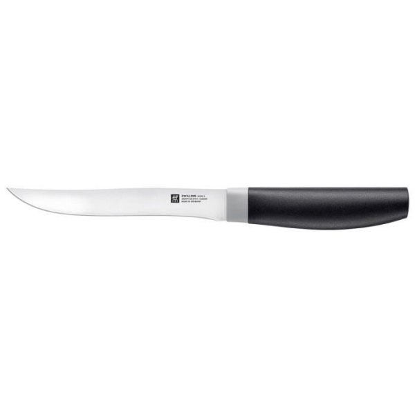 ZWILLING Now S - Steakkniv (slät kant - 12 cm) - Rostfritt stål - Svart