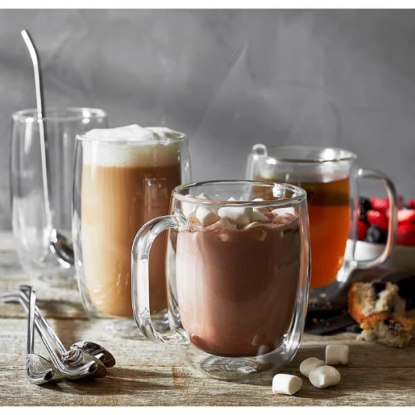 Kaffemuggar - ZWILLING - Sorrento - 2 Delar - 355 ml - Borosilikatglas
