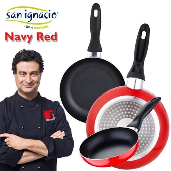 San Ignacio Toledo 8 st 5 st kokkärl set + 3 kastruller för alla värmekällor inklusive induktionskastruller hink