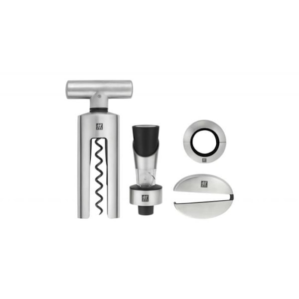 ZWILLING Sommelier Set, Korkkiruuvi, Tipumisen estävä kaulus, Folileikkuri, Kaatolaite, 190 mm, 210 mm, 50 mm
