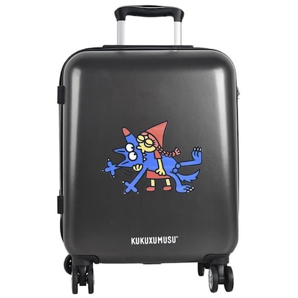 Valis - Kukuxumusu - Modell Besukao - Mörkgrå - 56.5x42x21 cm - 4 Hjul 360° Mörkgrå
