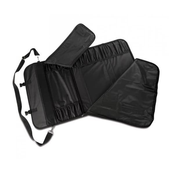 Opbevaringsetui - ARCOS - 52 x 92 cm - Polyester - Sort, blå - 17 knive Svart blå