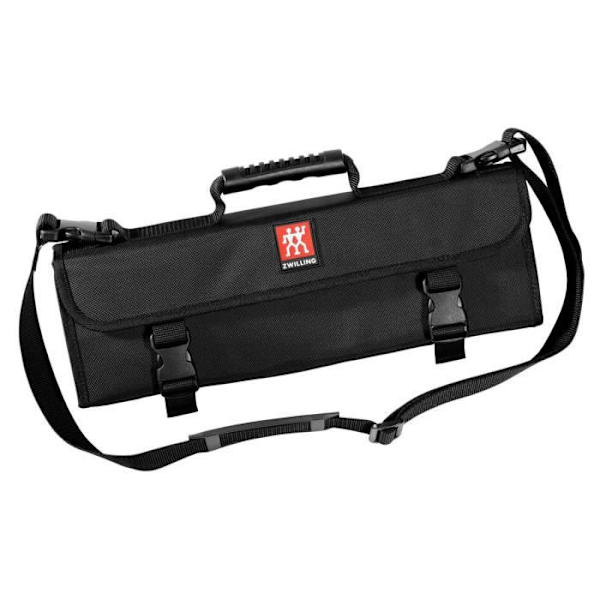 Knivetui - ZWILLING - Tomt - Sort nylon - 7 slidser - 45,20 cm x 15,00 cm x 7,00 cm Svart