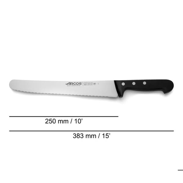 Leivontaveitsi - ARCOS - Universal 283904 - Terä 25 cm - NITRUM-teräs - POM-kahva