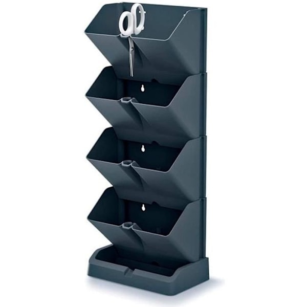 Lodret have Mini Cascade antracit med Prosperplast urtesaks Antracit