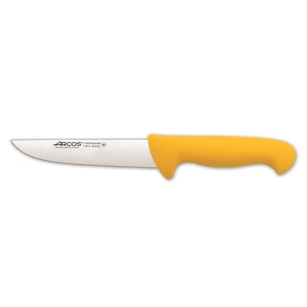 Arcos Couleur udbeningskniv - Prof 294500 i Nitrum rustfrit stål og ergonomisk gul polypropylen mango med 16 blade