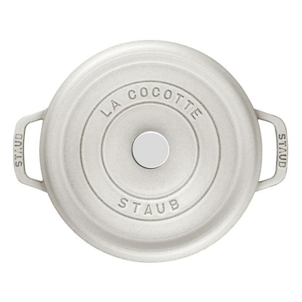 STAUB - Gjutjärn Rund Cocotte, 18 cm, Vit tryffel