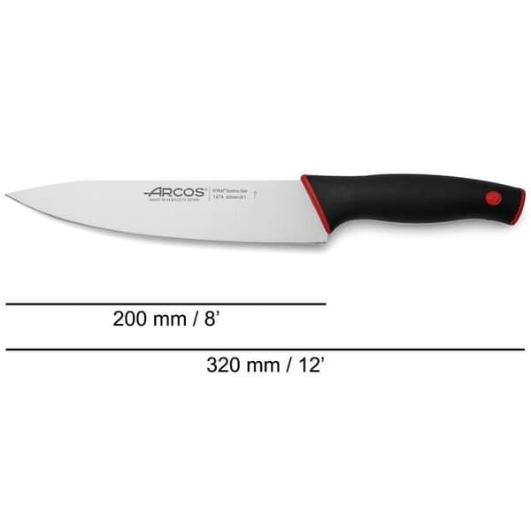 Køkkenkniv - ARCOS - Dúo - Klinge 20 cm - Rustfrit Stål Nitrum® - Ergonomisk