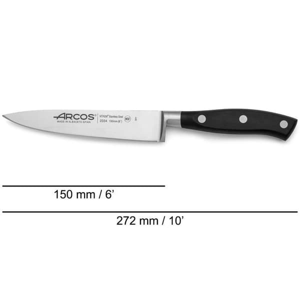 Sæt med 3 knive - ARCOS - Riviera - Klinger i Nitrum® smedet rustfrit stål - Sæt med 3 dele