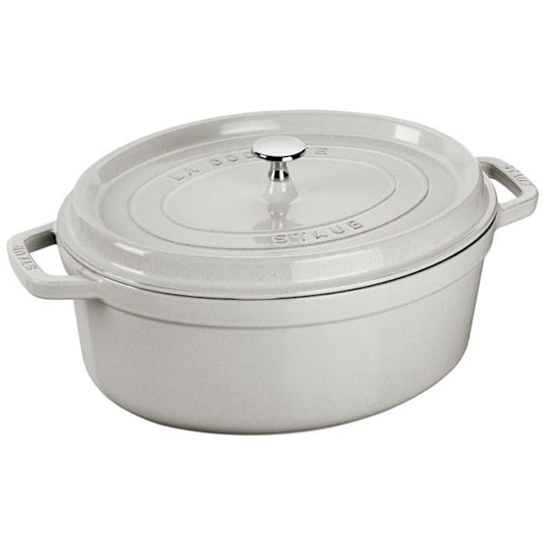 STAUB - Valurautainen tryffeli COCOTTE soikealla tapilla 29 CM