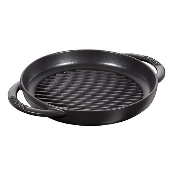 Grill i støbejern - STAUB - 22 cm - Sort - Induktionsvenlig - Kradsesikker