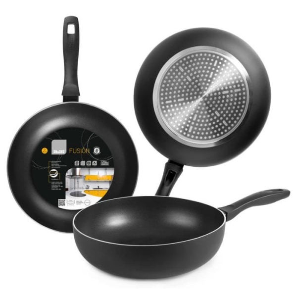 IBILI Fusion - Djup non-stick stekpanna (26 cm) - Aluminium - Full induktion