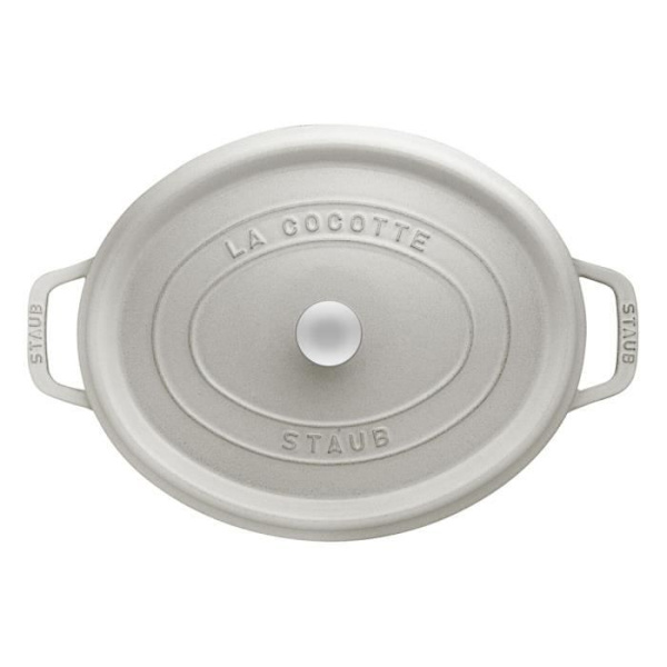 STAUB - Oval støbejernsgryde, 23 cm, Hvid trøffel