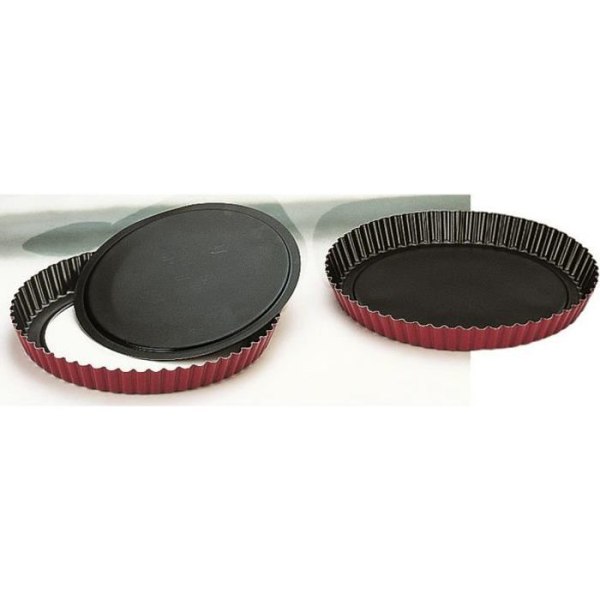 Tartform - IBILI - 24 cm - F removing bund - Non-stick aluminium - Rød sprøjtet