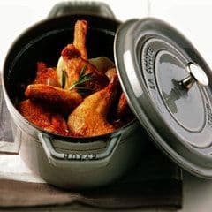 Oval cocotte - STAUB - Grafitgrå - 17 cm - 1 L - indvendige picots Grafitgrå