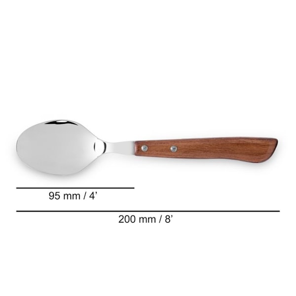 Arcos 803700 spiseske af rustfrit stål i ét stykke med 9 cm klinge i æske.