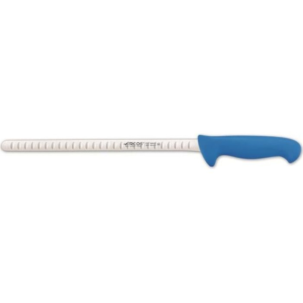 Arcos Couleur laksekniv - Prof 293323 i Nitrum rustfrit stål og ergonomisk blå polypropylen mango med 30 cm klinge,