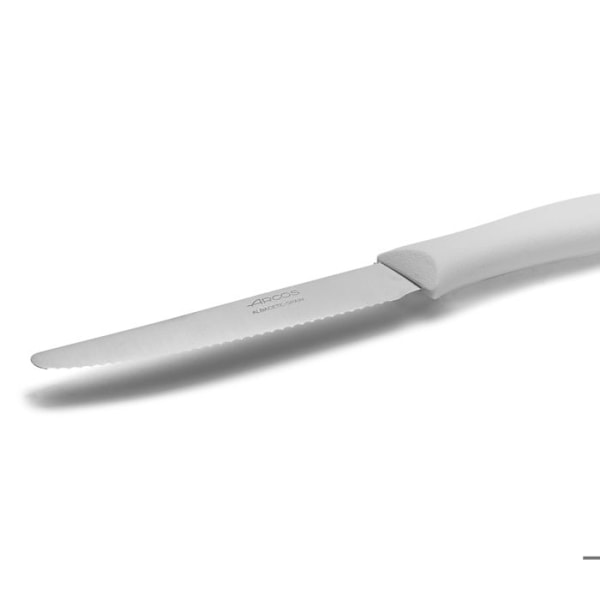 Arcos Nova 188824 pöytäveitsi Nitrum ruostumatonta terästä ja mangoa polypropeenia, valkoinen, 11 cm terä kannella ja