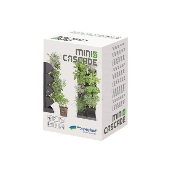 Lodret have Mini Cascade hvid med Prosperplast urtesaks Vit