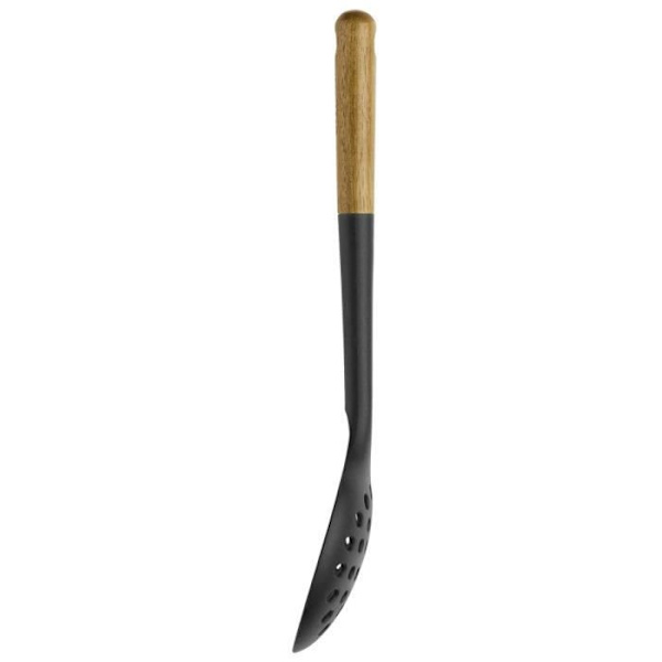 Écumoire - STAUB - 31 cm - Sort silikon - Akacietræ - Varmebestandig 220°C Svart