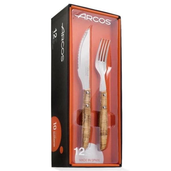 ARCOS-bord - Set 6 stekknivar + 6 gafflar