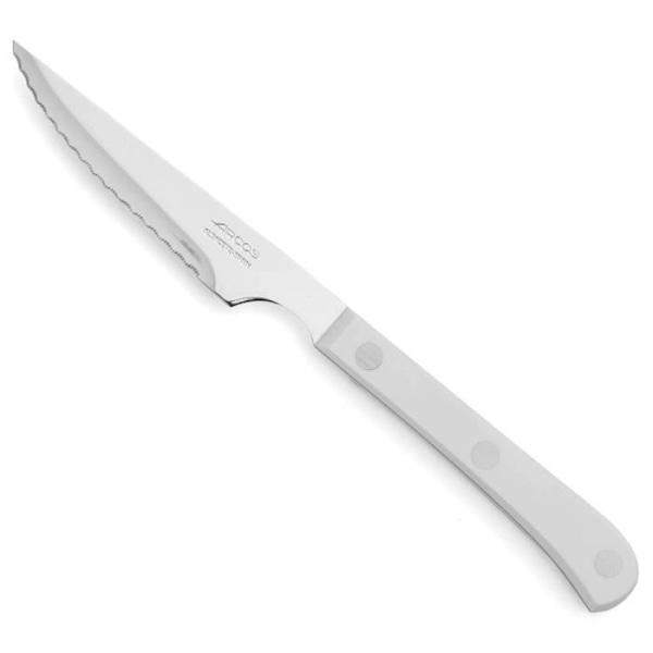 Bøfknive - ARCOS - Steak Basic - Rustfrit stål - Hvid polyoxymethylen - 115/225 mm