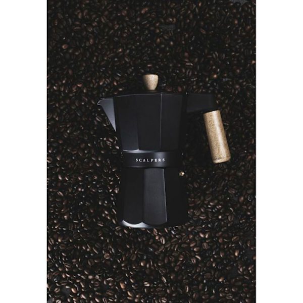 Scalpers HOME SC Italiensk kaffemaskine Sort 6 kopper Svart