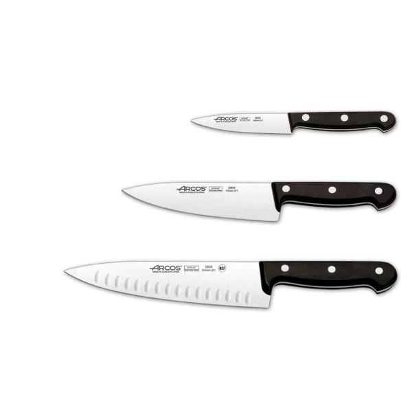 Arcos box Universal serie 3 knive til køkkenet 0,000000 Sort