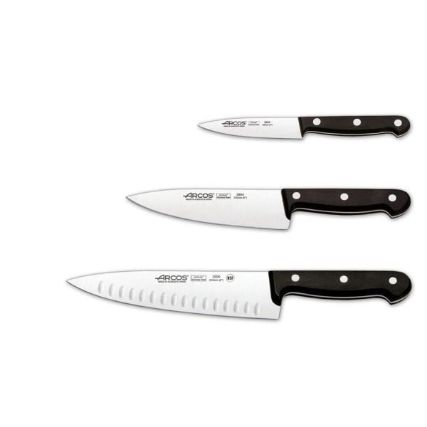 Arcos Universal Range 3 knivset för köket 0,000000 Svart