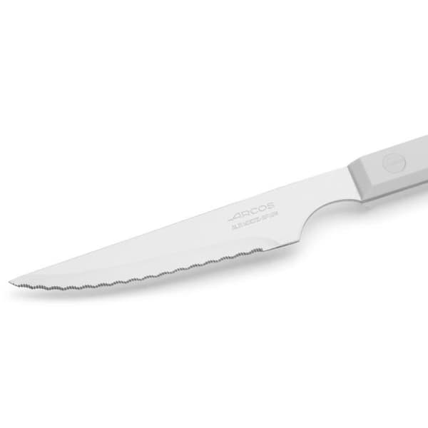 Bøfknive - ARCOS - Steak Basic - Rustfrit stål - Hvid polyoxymethylen - 115/225 mm