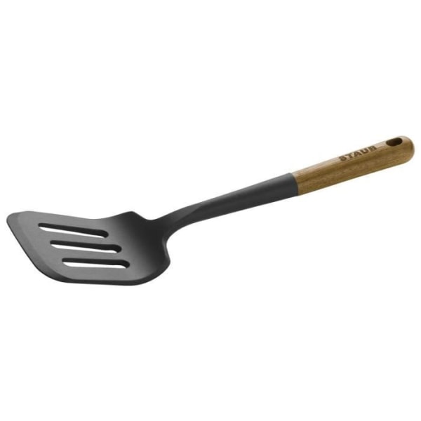 Lasta - STAUB - 31 cm - Musta silikoni - Akaasiapuu - Ergonominen Svart