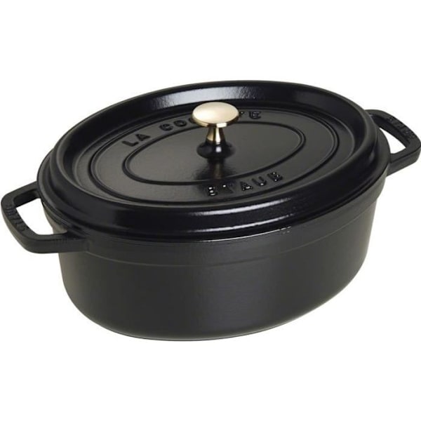 STAUB 405093150 - Ovalt ildfast fad - Ø 29 - Mat sort Svart
