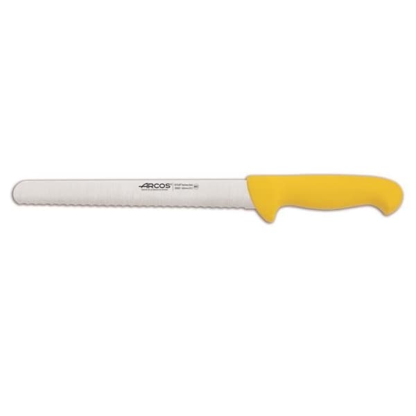 Arcos Couleur bagekniv - Prof 295000 i Nitrum rustfrit stål og ergonomisk gul polypropylen mango med klinge