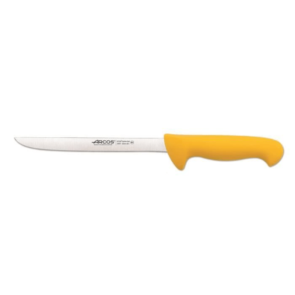 Arcos Color filetkniv - Prof 295100 rustfrit stål Nitrum og mango ergonomisk klinge i gul polypropylen og 20 klinge