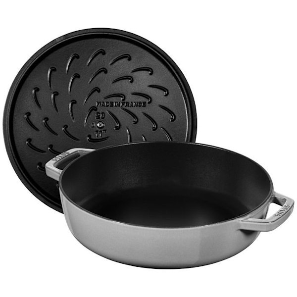 Chistera rund gryde i støbejern - STAUB - Ø 28 cm - 6,7 L - Grafitgrå Grafitgrå