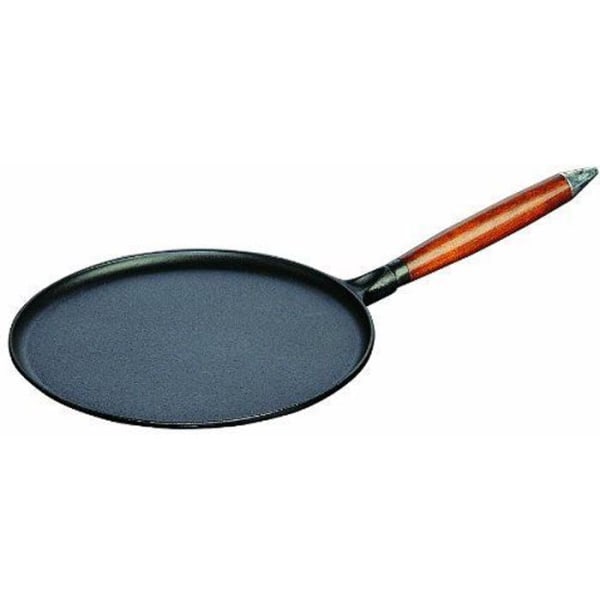 Staub 1212823 Crepe Pan Black Trähandtag 2...