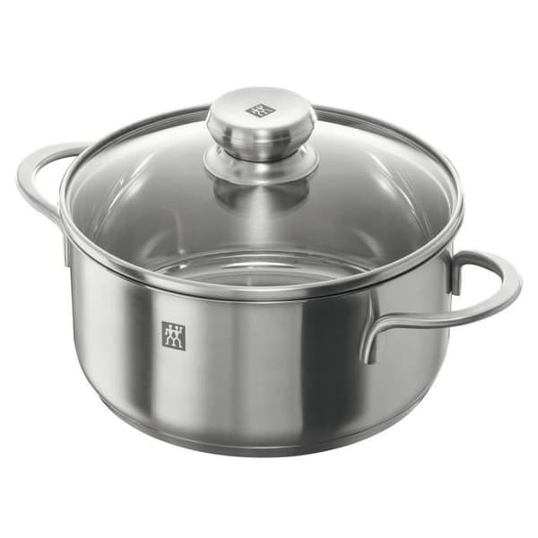 Sæt af Gryder - ZWILLING - Twin Nova - Rustfrit Stål - 5 Stykker - Glaslåg