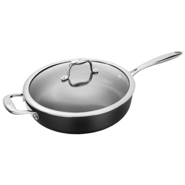 ZWILLING Forte - Tarttumaton paistinpannu lasikannella (28 cm) - Taottu alumiini