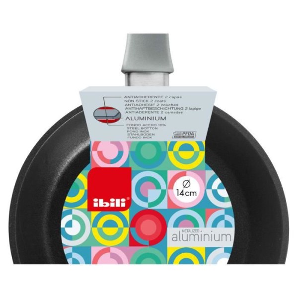 Stegepande - IBILI - MiniAlu - Non-stick - Aluminium - 14 cm - Fuld induktion 6 ljusa färger