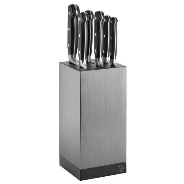 ZWILLING Tillbehör - Knivblock (tomt - 7 spår) - Aluminium (grå)