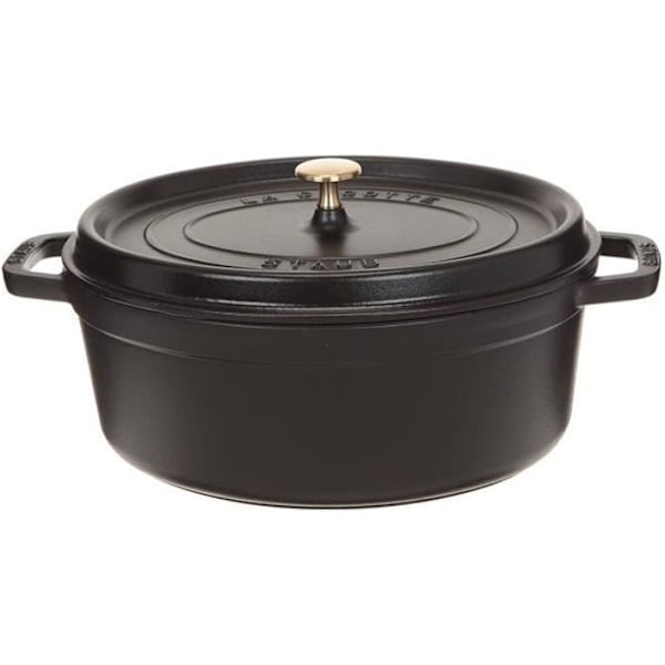 STAUB Oval Cocotte - Valurauta - Emaloitu - 31 cm - 5,5L - Mattamusta Svart
