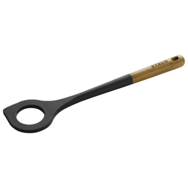 Risottoskoop - STAUB - 31 cm - Musta silikoni - Akasia puu - Uusi välinevalikoima Svart