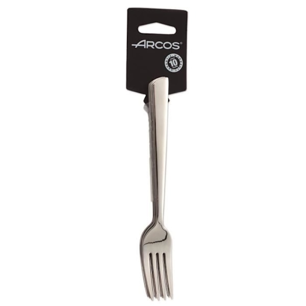 Dessertgaflersæt Arcos Tuscany 574500 monoblok i 18/10 rustfrit stål, 3 stk og 18 cm plade i montre.