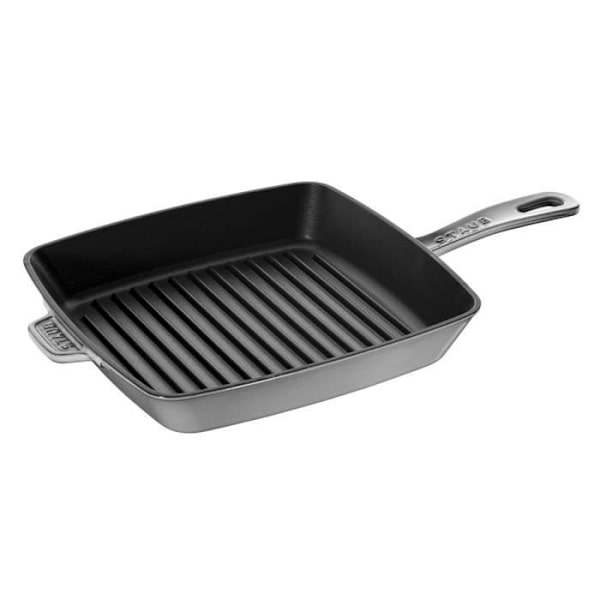 Grill - STAUB - Amerikansk - Emaljeret Støbejern - 26 cm - Grafitgrå