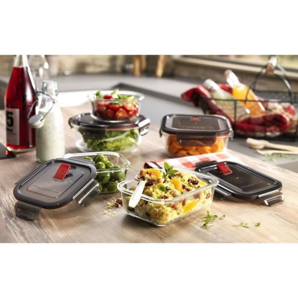 ZWILLING Gusto - Lufttät förvaringsbehållare (rektangulär 1400 ml) - Borosilikatglas